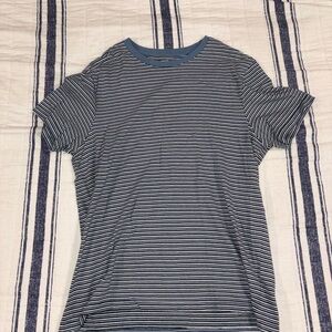J. Crew Navy and White Striped Tee